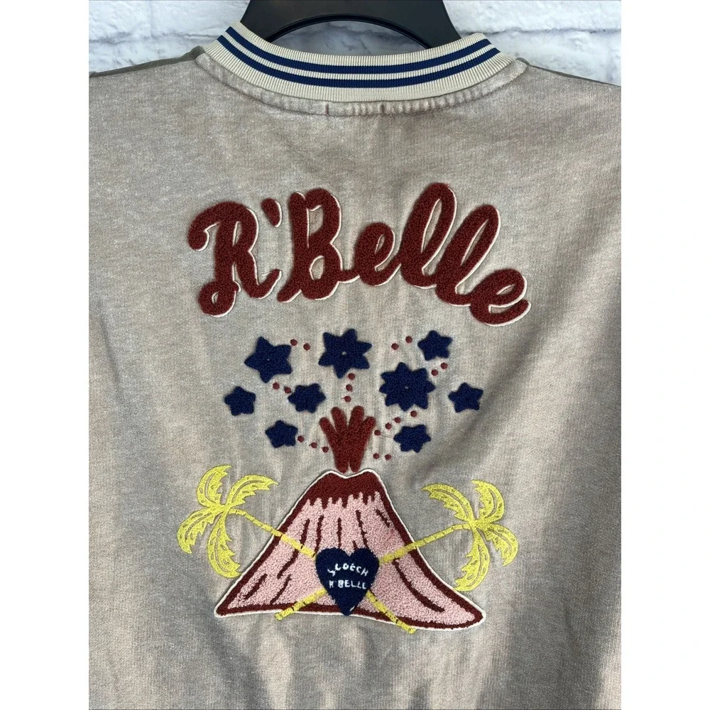 Scotch & Soda  R'Belle Preppy Academia Embroidered Varsity Bomber Jacket Size 14